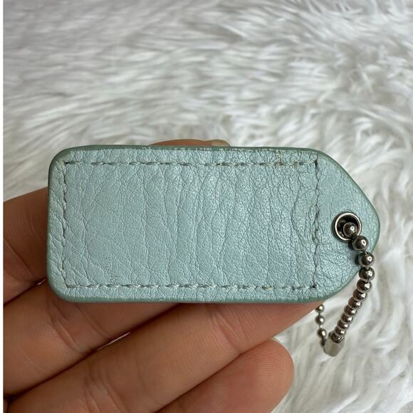 1.5" y2k COACH Vintage Fob Bag Charm Hang tag Hangtag - Picture 2 of 2